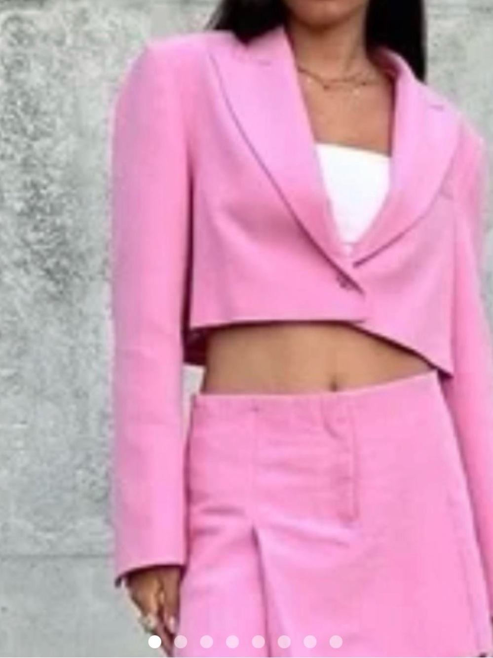 Zara Cropped Pink Blazer Jacket sz s
